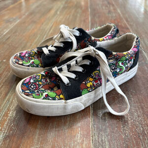 GroundUp Sneakers 2 Boys Black Multi-color Super Mario Luigi Yoshi Toad